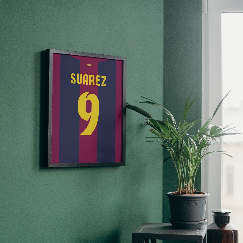 Poster FC Barcelone 2014-2015 - SUAREZ